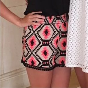 Aztec Pom Pom Shorts